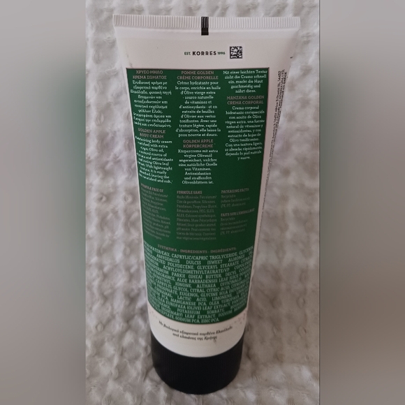 KORRES Pure Greek OLIVE Body Cream GOLDEN APPLE Lotion 6.76 oz New - Picture 3 of 5